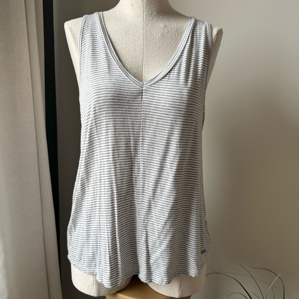 A&F Striped V-Neck Tank